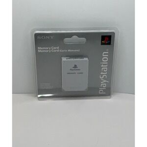 Official Sony Playstation PS1 Light Gray Memory Card SCPH-1020 EHI N1B58 SEALED